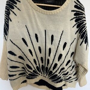 Magnolia Black and Cream Patterned Sweater